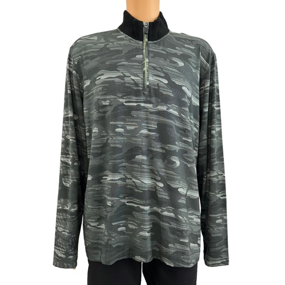 Robert Graham Street Circuit Camo Quarter Zip Classic Fit Pullover Size XXL - Picture 4 of 16
